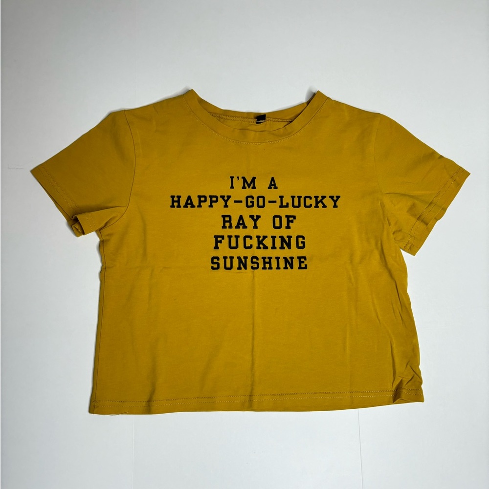 Mustard Yellow Cropped Tee Women’s Medium